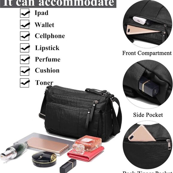 Purses for Women Soft PU Leather Shoulder Bag Ladies Crossbody Purse and handbag - Picture 5 of 6